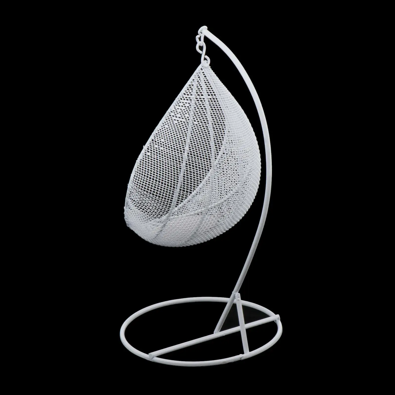 

1/12 Scale Mini Swing Chair Tear Drop Hanging Hammock Patio Garden Decoration