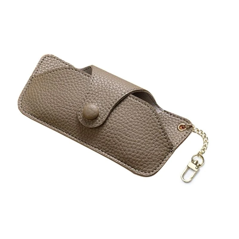 

652F Portable HandmadePU Glasses Bag with Lanyard Hanging Sunglasses Case Reading Glasses Storage Box Travel Protective