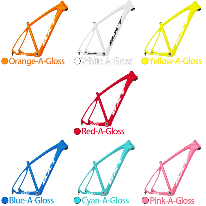 BXT 34.9mm Zadelklem 29er Carbon Rigid XC MTB Frame 3K Weave Carbon Mountainbike Frame