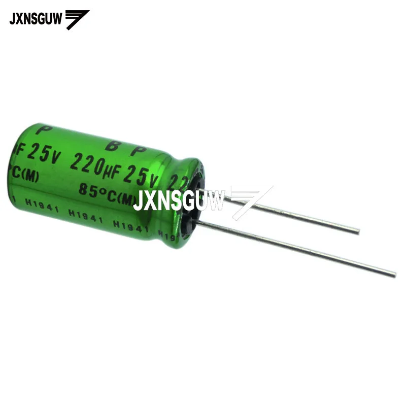 10PCS NICHICON MUSE BP 25V220UF 12.5X25MM green Non Polar Audio Electrolytic capacitor ES 220uF/25v MUSE-BP 220UF 25V