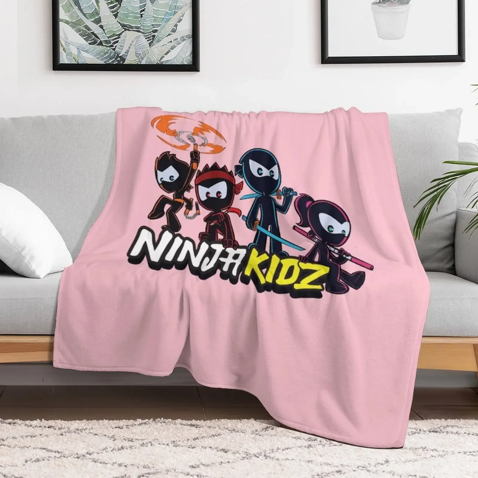 Ninja Kidz, Best Gift for children Throw Blanket Decorative Beds warm for winter Blankets