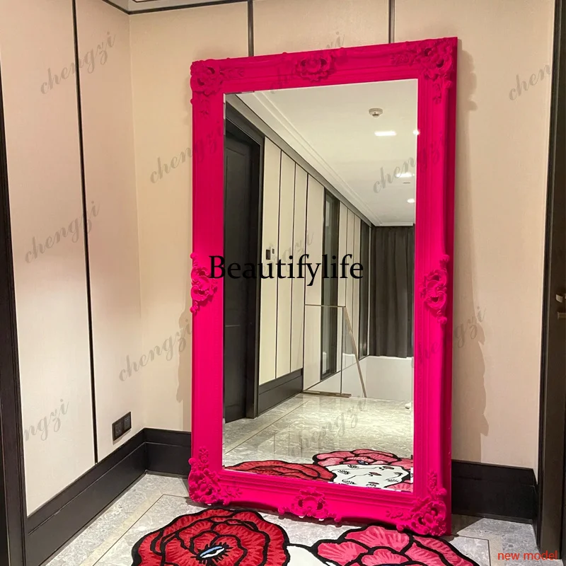 A68Vintage Decoration Mirrors Full Body Standing Design Bedroom Mirrors Full Body Living Room Espejos Decorativos Room Decoratio