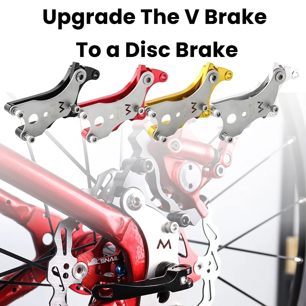 

MUQZI Disc Brake Adapter Road Bike V-Brake To Disc Brake Mount Holder Bicycle Brake Converter