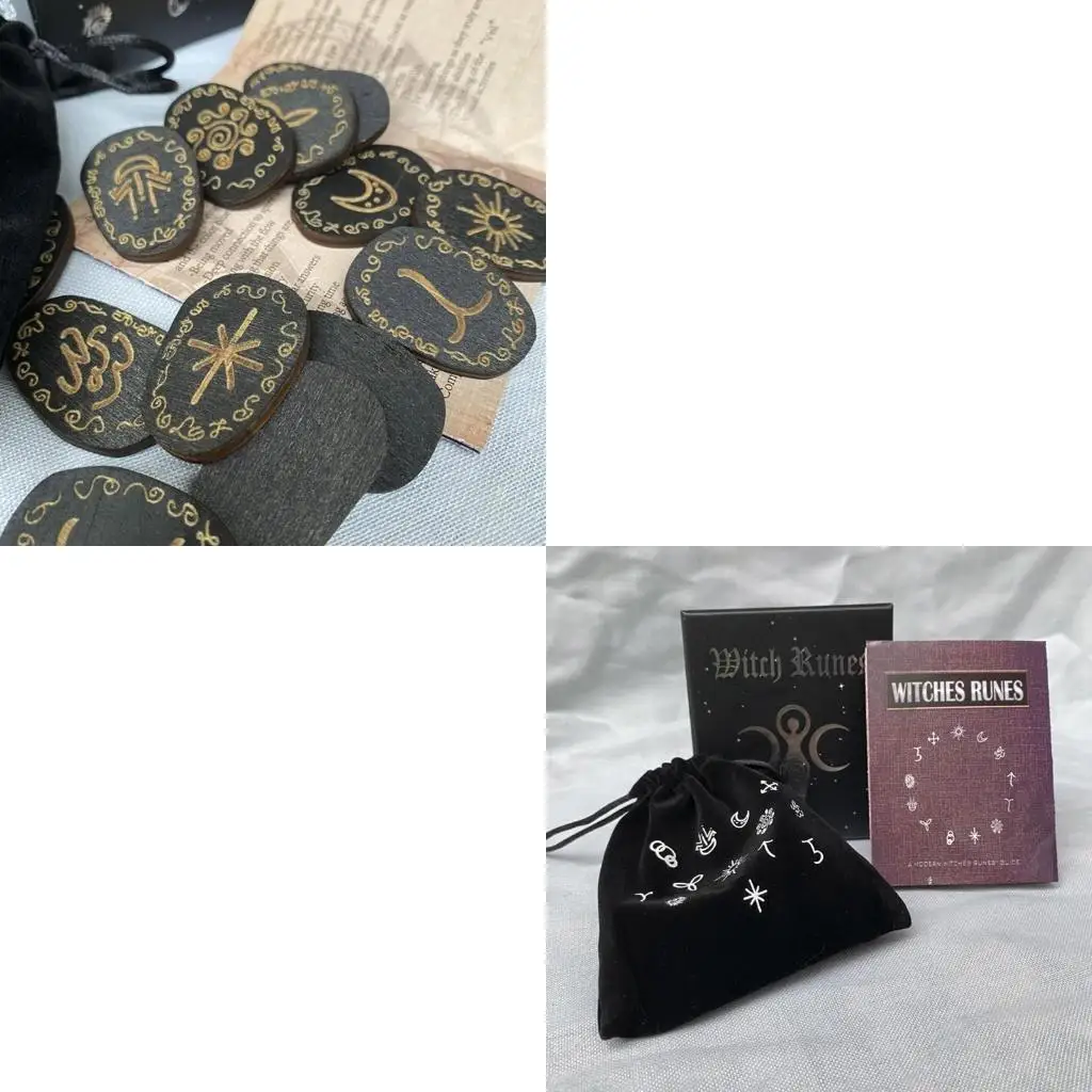 

Handmade Witch Set Wooden Divination Game Toy for Balancing Meditation