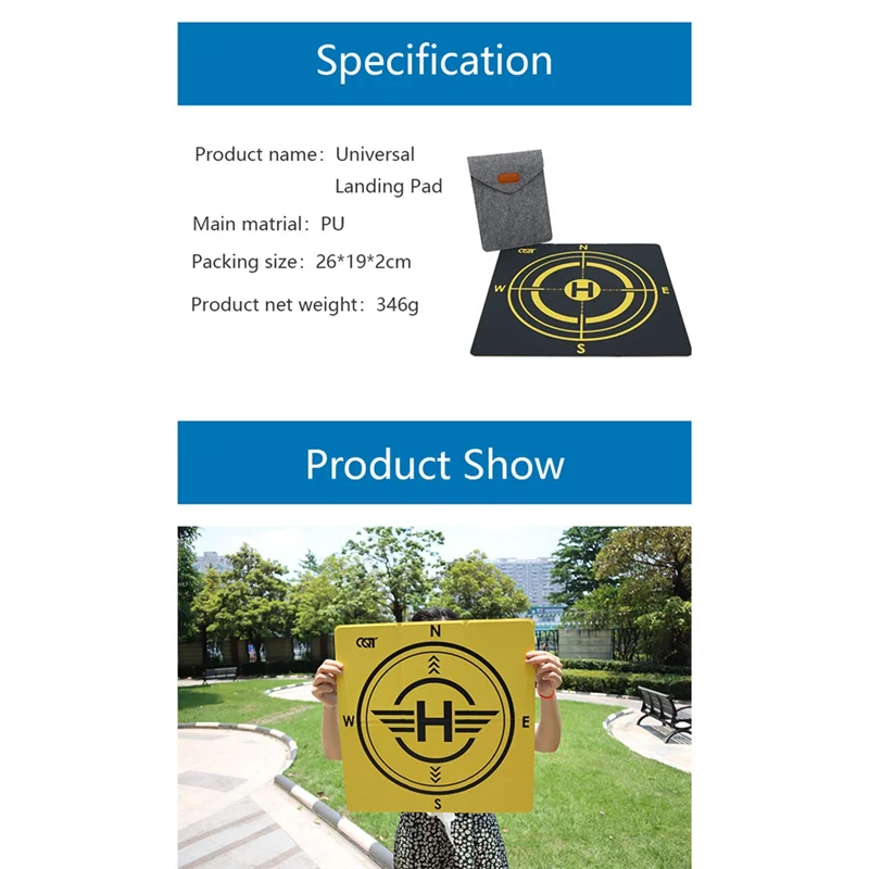 AP-Drone Tarmac Coordinate Pad For DJI Avata 2 / 3 Pro Folding Landing Pad Aerial Coordinate Pad