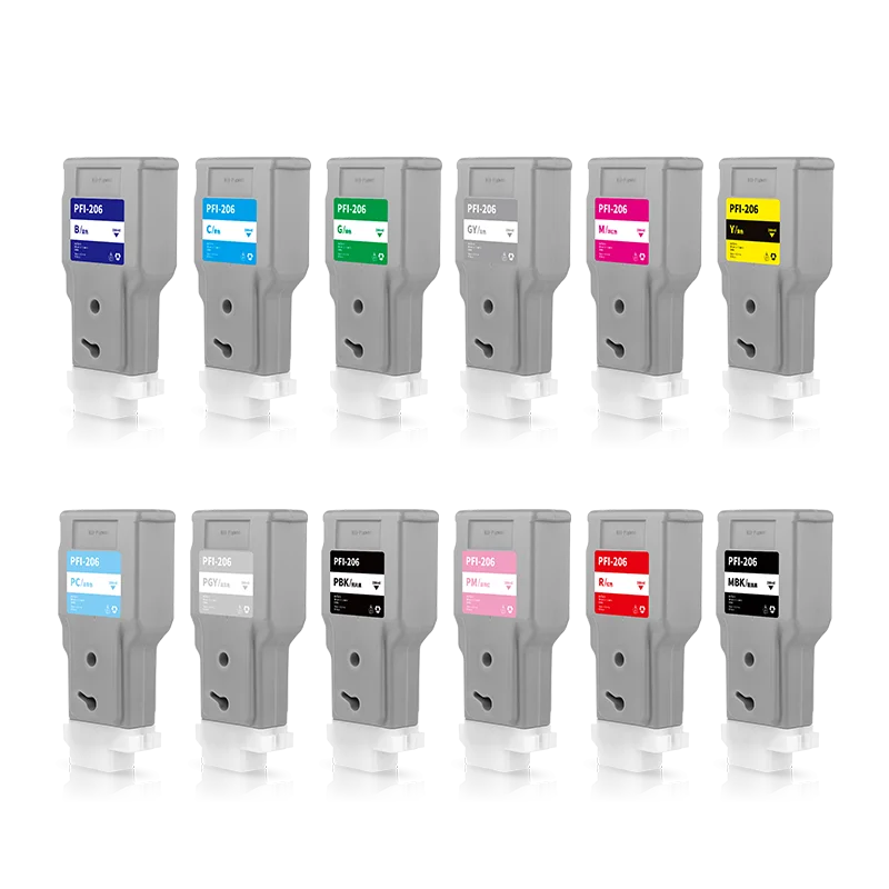 PFI206 PFI 206 Compatible Ink Cartridge With Pigment Ink Chip For Canon iPF6460 6410S 6400 6400SE 6450 Printer Ink Cartridge