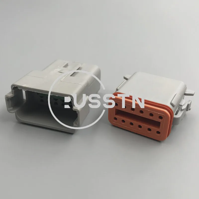 1 Set 12 Hole DT06-12S DT06-12P DT Series Grey Socket AC Assembly Auto Plug Waterproof Electrical Wiring Connector For Deutsch