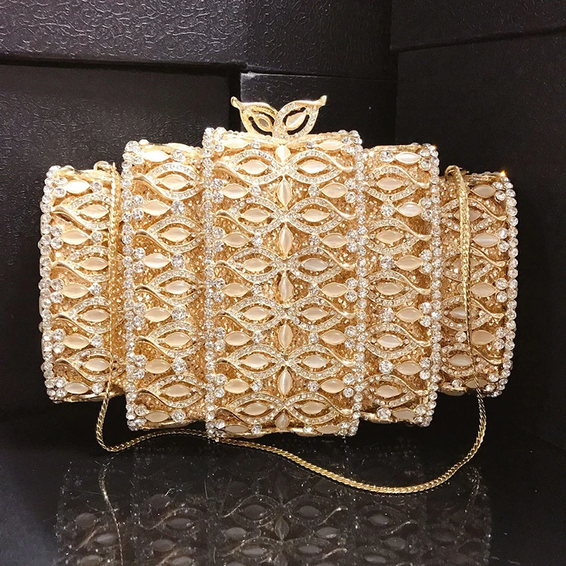 

Metal Party Female Crystal Diamond Clutch Bag Ladies Wedding Dinner Bag Nigeria New Fashion Rhinestone Bag
