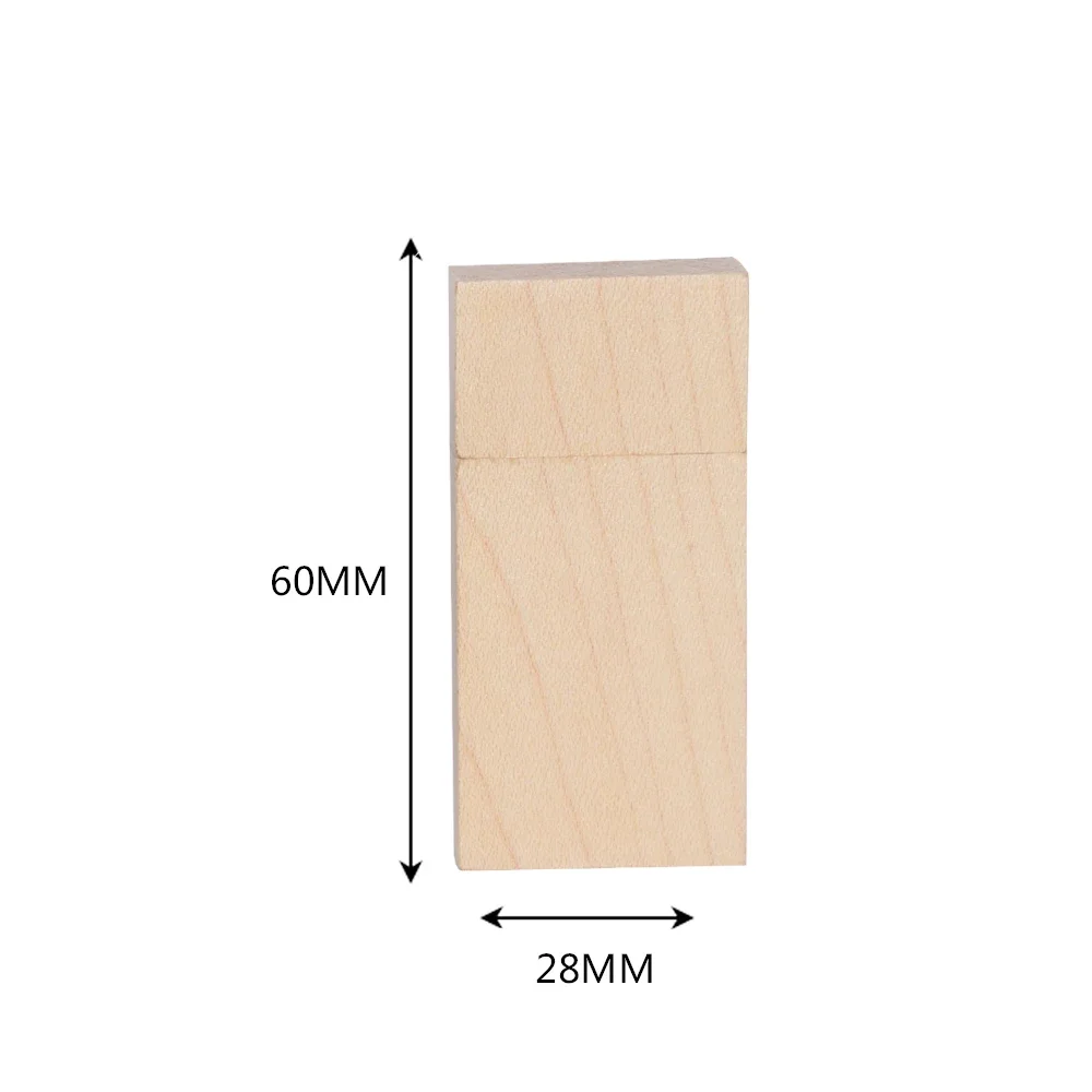 50PCS/LOT Wooden USB 2.0 Flash Drive Red Wood Pendrive 64GB 16GB 32GB 4GB Creativo U Disk Memory Stick Wedding Gift Custom Logo