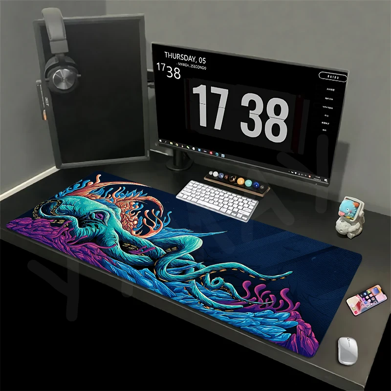 

Large Mousepad Waterproof Gamer Mousepads Keyboard Mat Desk Rug Octopus Pc HD Desk Mats Rubber Company Mouse Pad For Gift