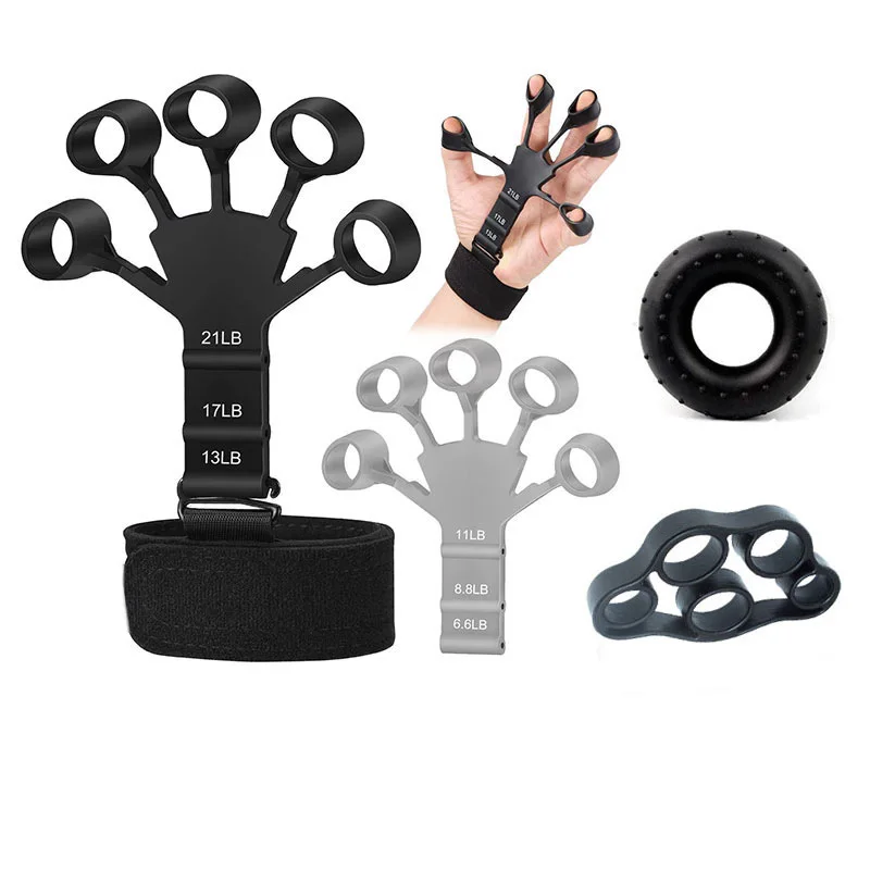Potenciador de agarre de mano de silicona, ejercitador de pulgar, ensanchador de dedos, entrenador de escalada en roca, agarre de fuerza
