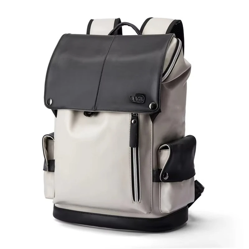 

Vegetarian Leather Teen School Bag Men's Laptop Bag Backpack