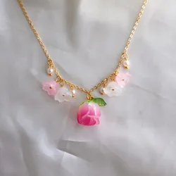 Tulip Necklace Flower Jewelry Dainty Handmade