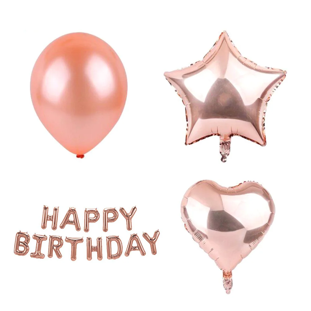 

37Pcs 50 Years Old Birthday Balloons Set Rose Gold Latex Aluminum Film Sequins Decorative Balloons for Happy Birthday Party