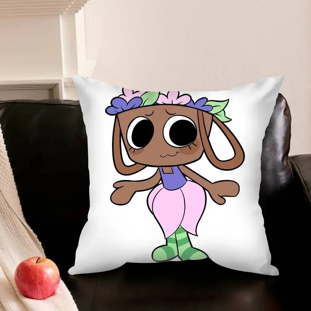 H-Horror Game Dandys W-World Laser   Various Sizes Square Pillowcase For Car Home Bedchamber Decor