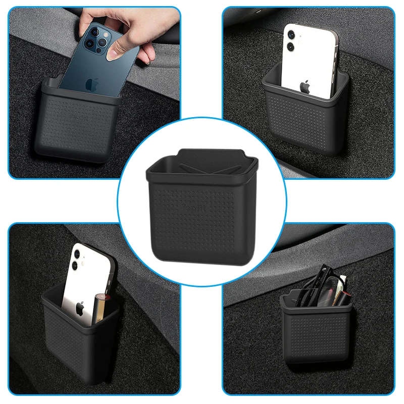 

Автомобильный карман для телефона, силиконовый ящик для хранения очков для Tesla Model 3 S X Y, простая установка сумки, универсальные автомобильные аксессуары