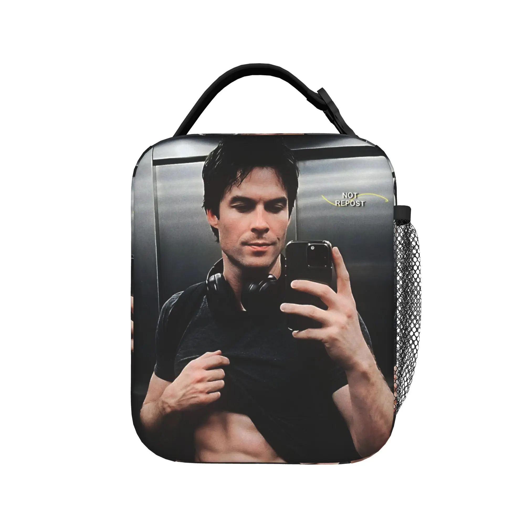 The Vampire Diaries Resuable Movie Lunch Bag For Child  Office Print Lunch Box Fashion Oxford Thermal Tote Handbags