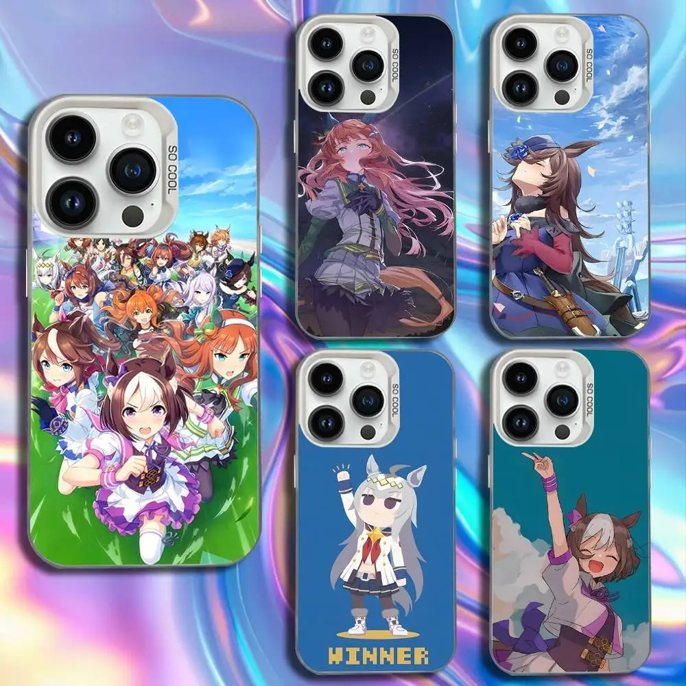 

Uma Musume Pretty Derby Phone Case For iPhone 16,15,14,13,12,11,Mini,Pro,SE,MAX White Matte Shockproof Cover