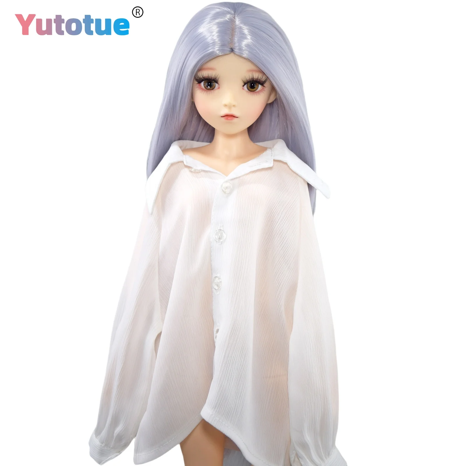 YUTOTUE 1/3 BJD 인형 장난감 60cm 소녀 인형 셔츠 신발 스트레이트 가발 풀 세트 패션 인형