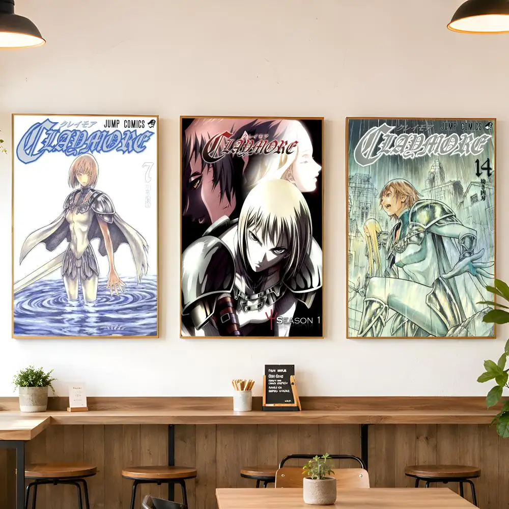 C-Claymore Poster Matte Wall Peel And Stick Decor Bedroom Living Room Office Dorm Home