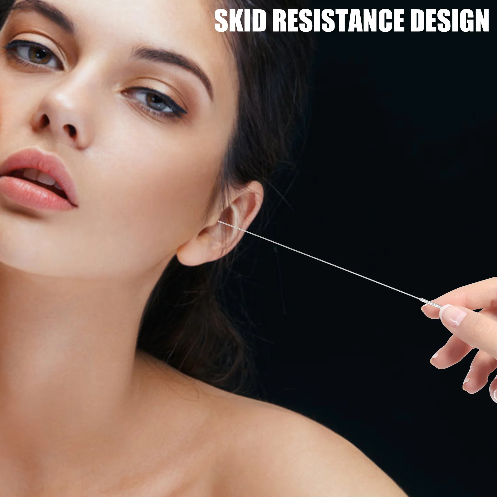 

2Pcs Earwax Remover Set Practical Skid Resistance Design for Good Ear Health Earwax Removal Stainless Steel