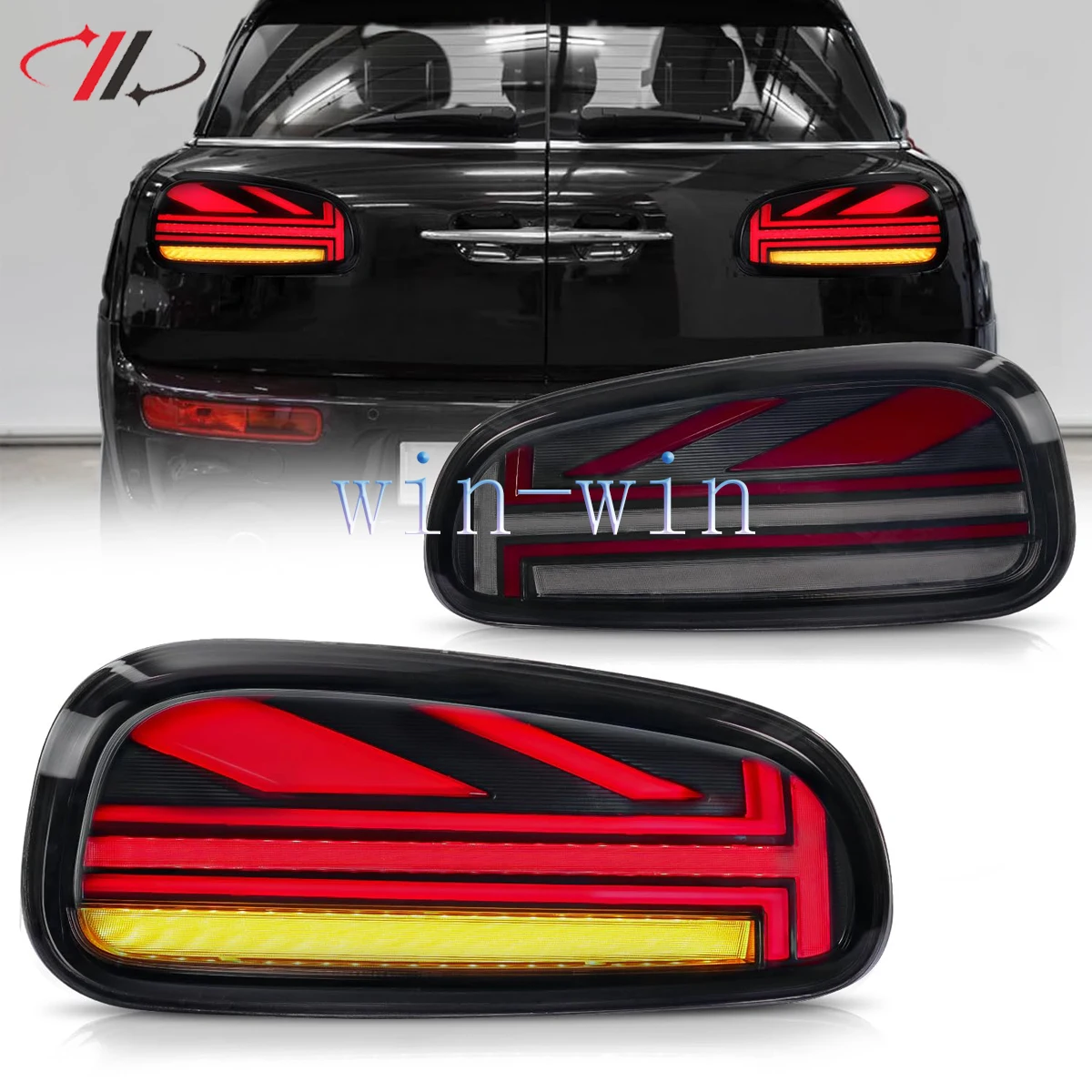 For BMW Mini Tail Lights Modified  2015-2020 Year F54  High-Quality Tail Lights Mini 12V LED Rear Tail Lights Color Tea red