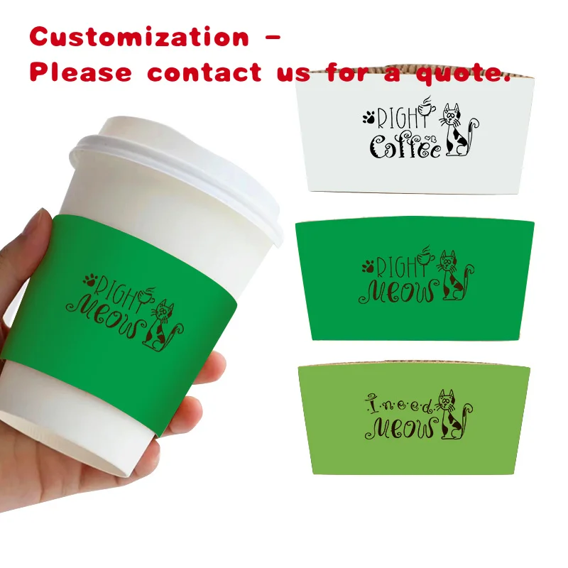 custom.Lokyo 700ml Disposable Paper Cup Sleeve Degradable Take Out to Go Hot Coffee Double Wall Style Custom