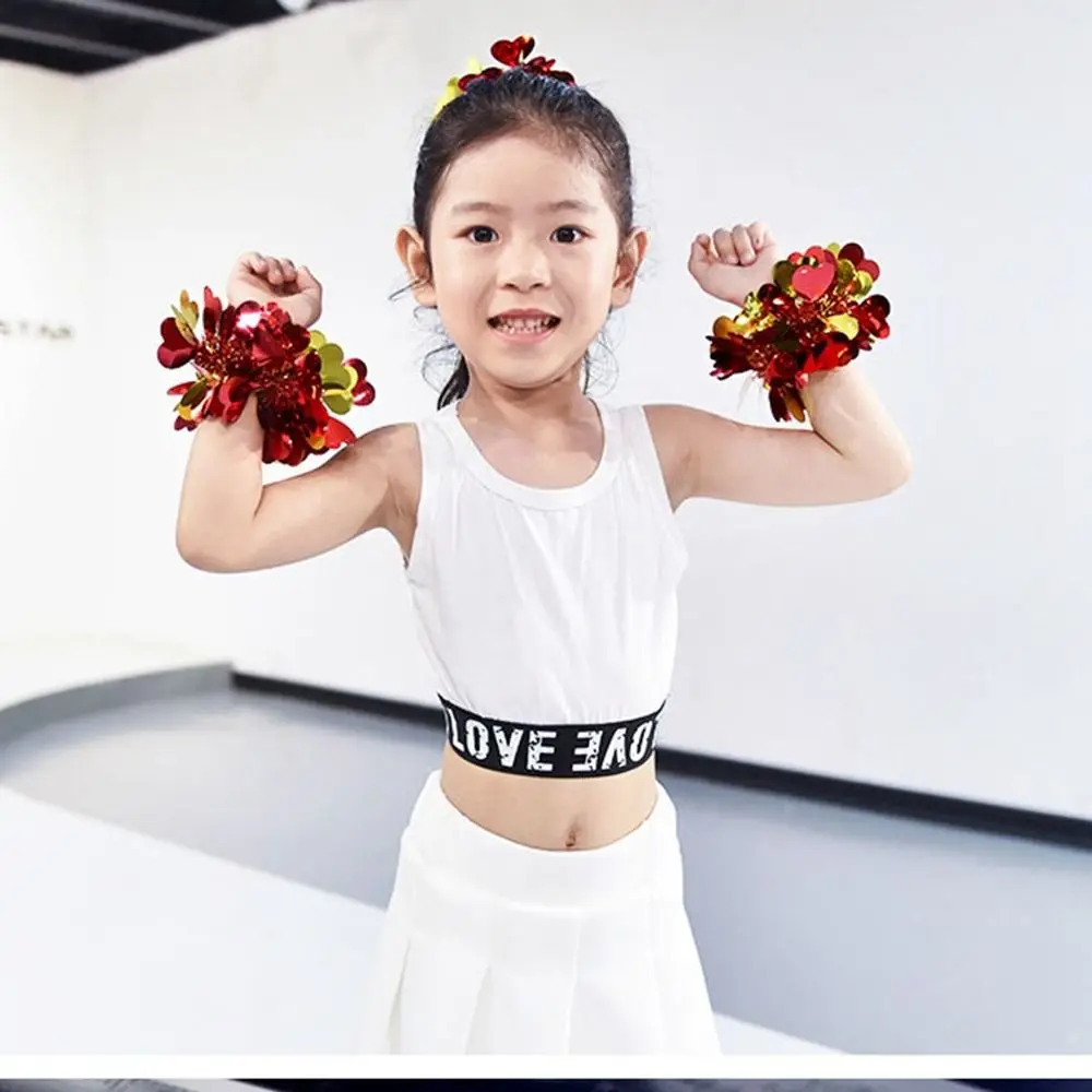 Double hole handle Competition Flower Dance Party Decorator Club Sport Supplies Cheerleader Pompoms Cheerleading Cheering Ball