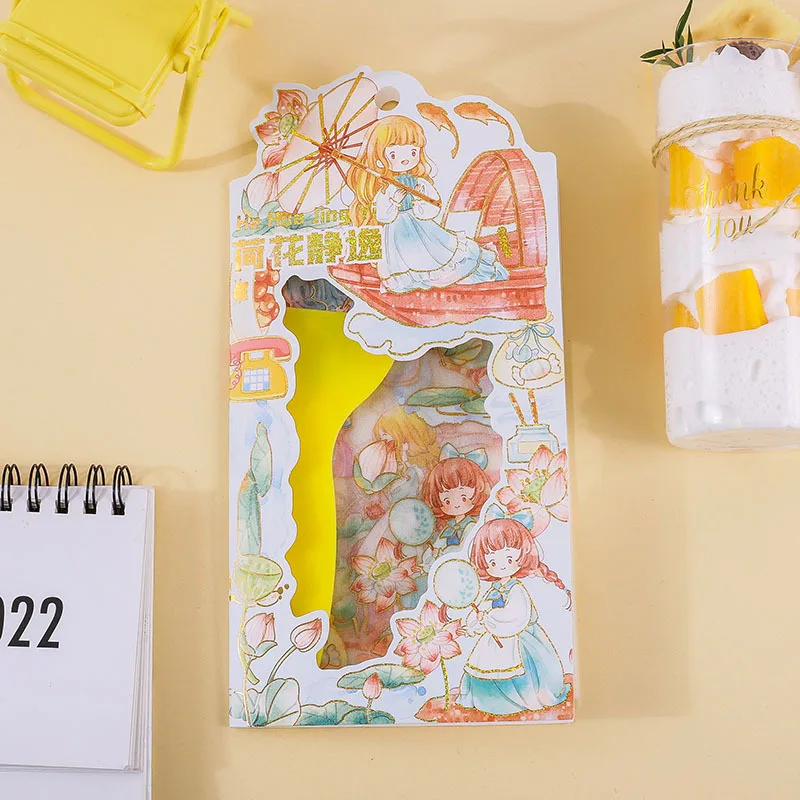 4 Pcs Sticker PET Hand Account Material Sticker Stickers Kawaii  Stickers Aesthetic