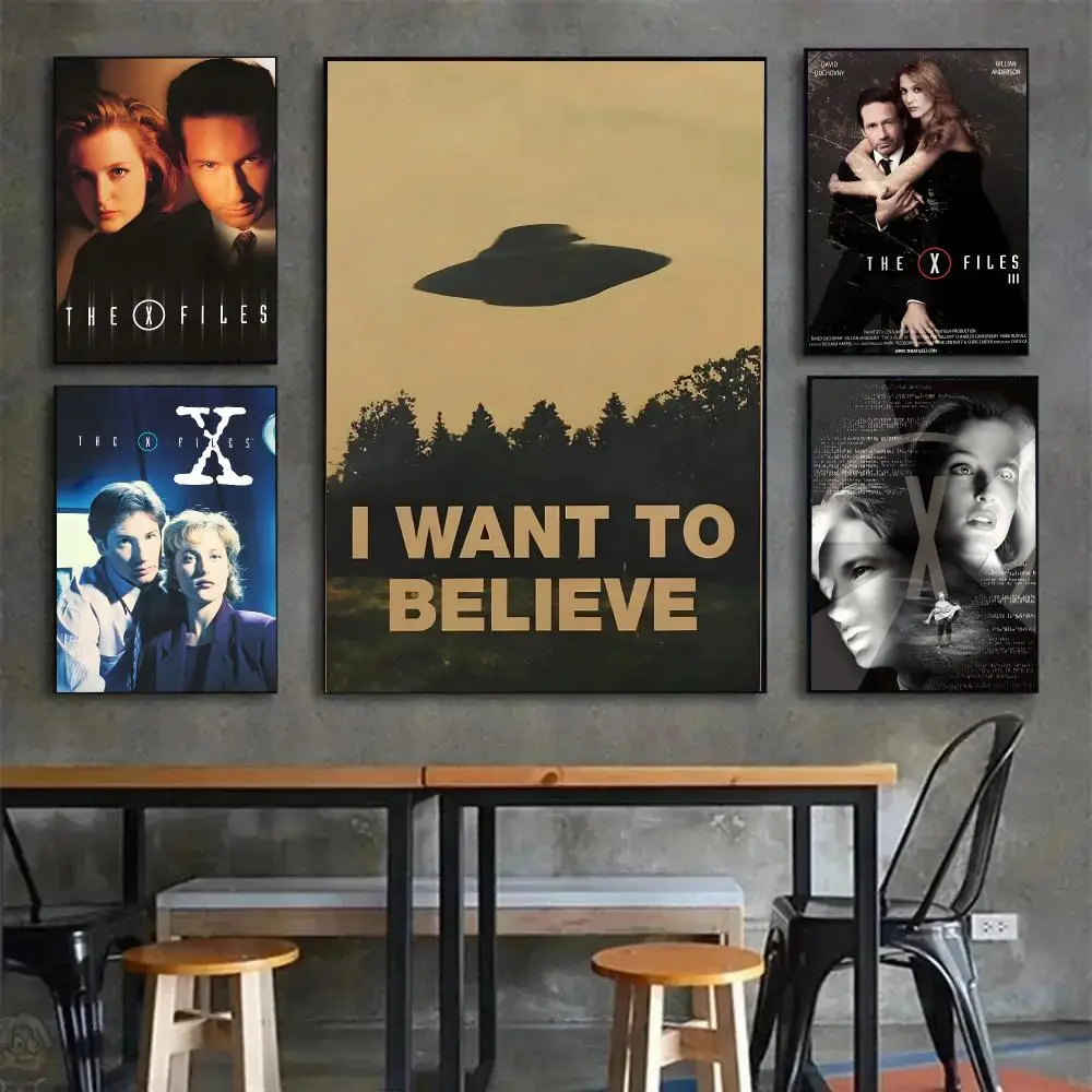 Tv Series Mystery T-The X-Files Poster Painting Wall Art Mural for Living Room Home Decor and Gifts