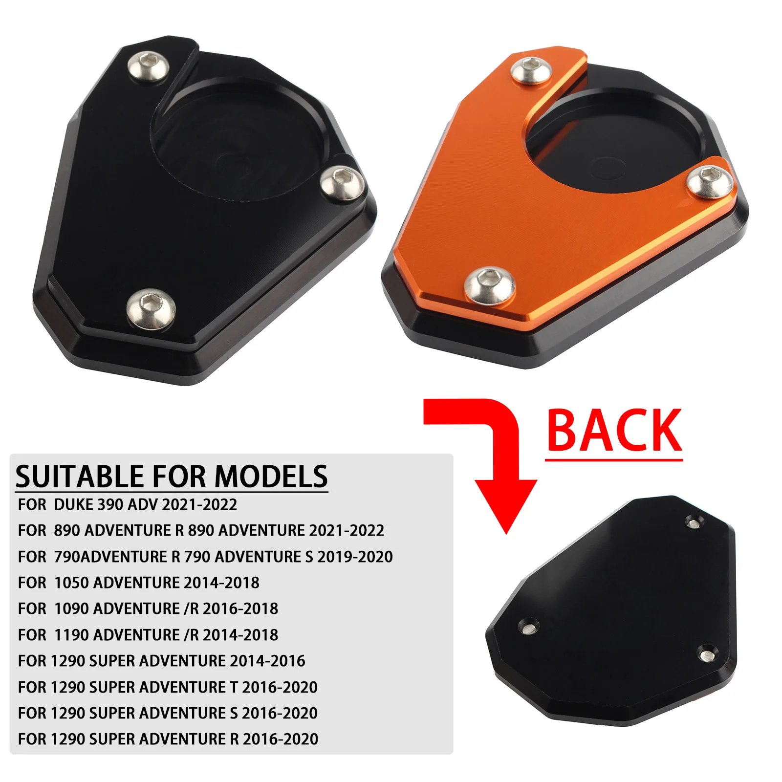 

Motorcycle Foot Side Stand Plate Kickstand Enlarger Support Extension Pad For DUKE 390 890 790 1090 1190 1290 Adventure