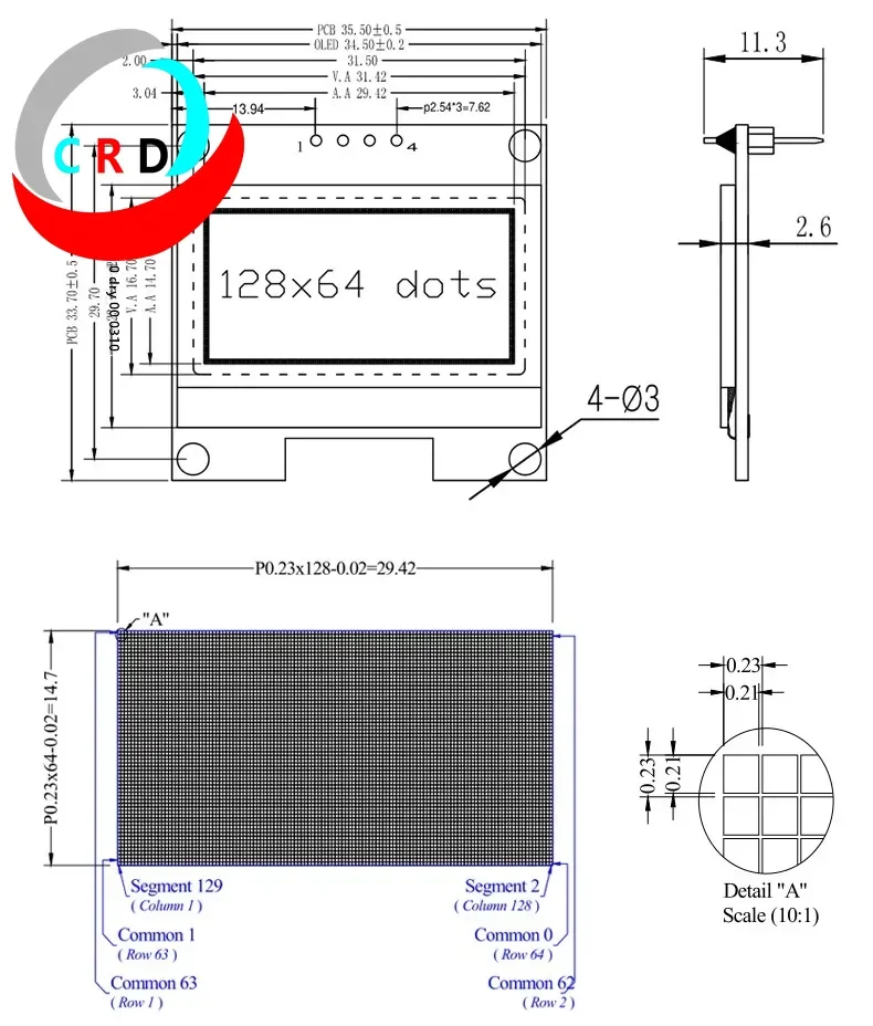 Chanruida 1.3 polegadas OLED LCD 128x64/SH1106 tela pequena módulo de 4 pinos IIC luz azul branca display lcd display oled stm32 tft