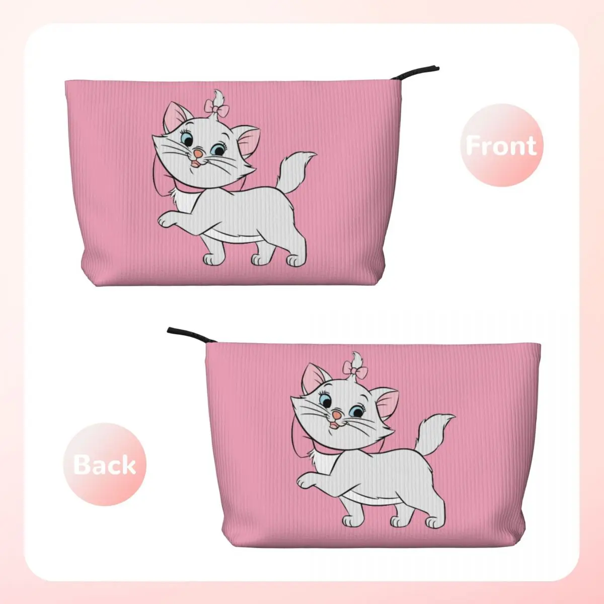 Custom Funny Cat Marie Travel Cosmetic Bag Women Funny Cartoon Kitten Makeup Toiletry Organizer Lady Beauty Storage Dopp Kit