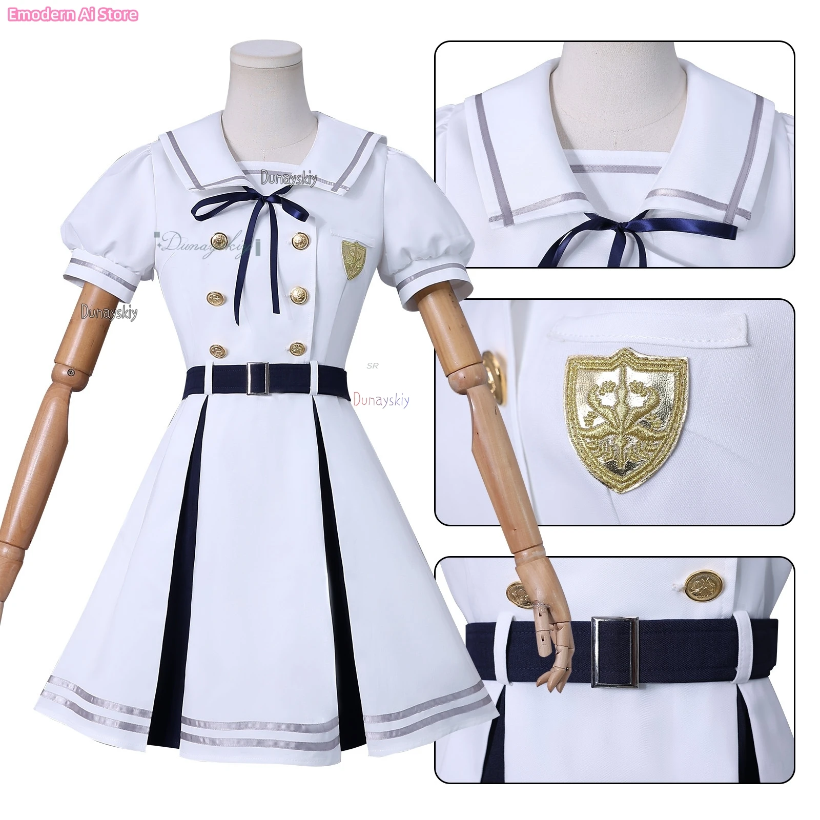 

Ave Mujica Wakaba Mutsumi Soyo Nagasaki Cosplay 코스프레 Anime BanG Dream! White JK School Uniform Wig Carnival Halloween Party