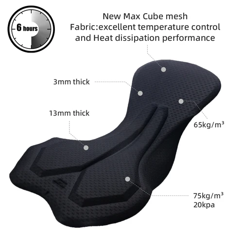 Imagen 2 del producto YKYWBIKE Pantalones cortos con pechera para ciclismo para hombre, baberos para bicicleta de carretera, medias para bicicleta con 6 horas acolchadas, acolchado belga, pantalones con pechera para ciclismo MTB