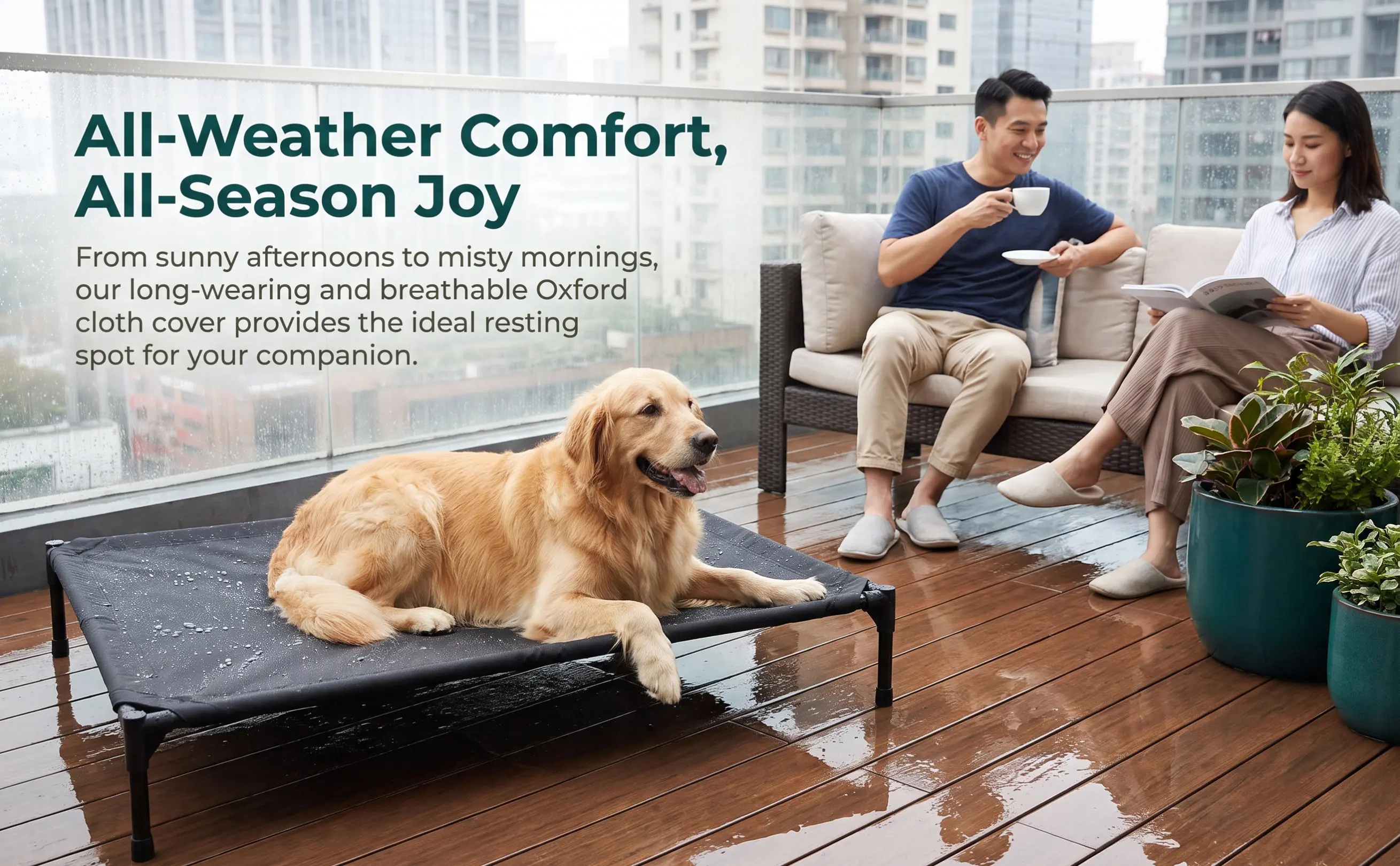Outdoor Camping Dog Bed - 取り外し可能なペット用ベッドカバー。通気性の良い犬用ハンモック。屋内・屋外での使用やキャンプに最適な、取り外して洗濯できる交換用カバー。