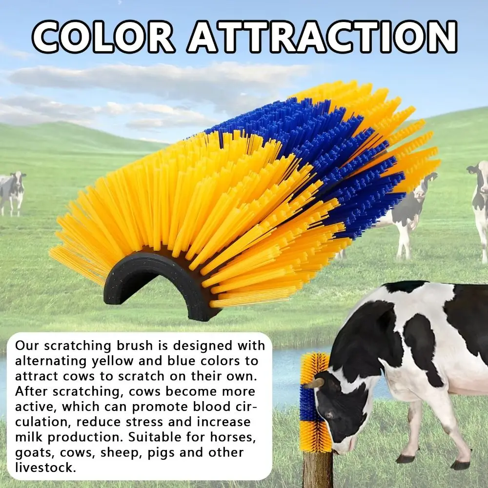 Deep Massage Livestock Grooming Brush Cylinder Brush Quick-Connect System Itch Relief Brush Scratching Brush