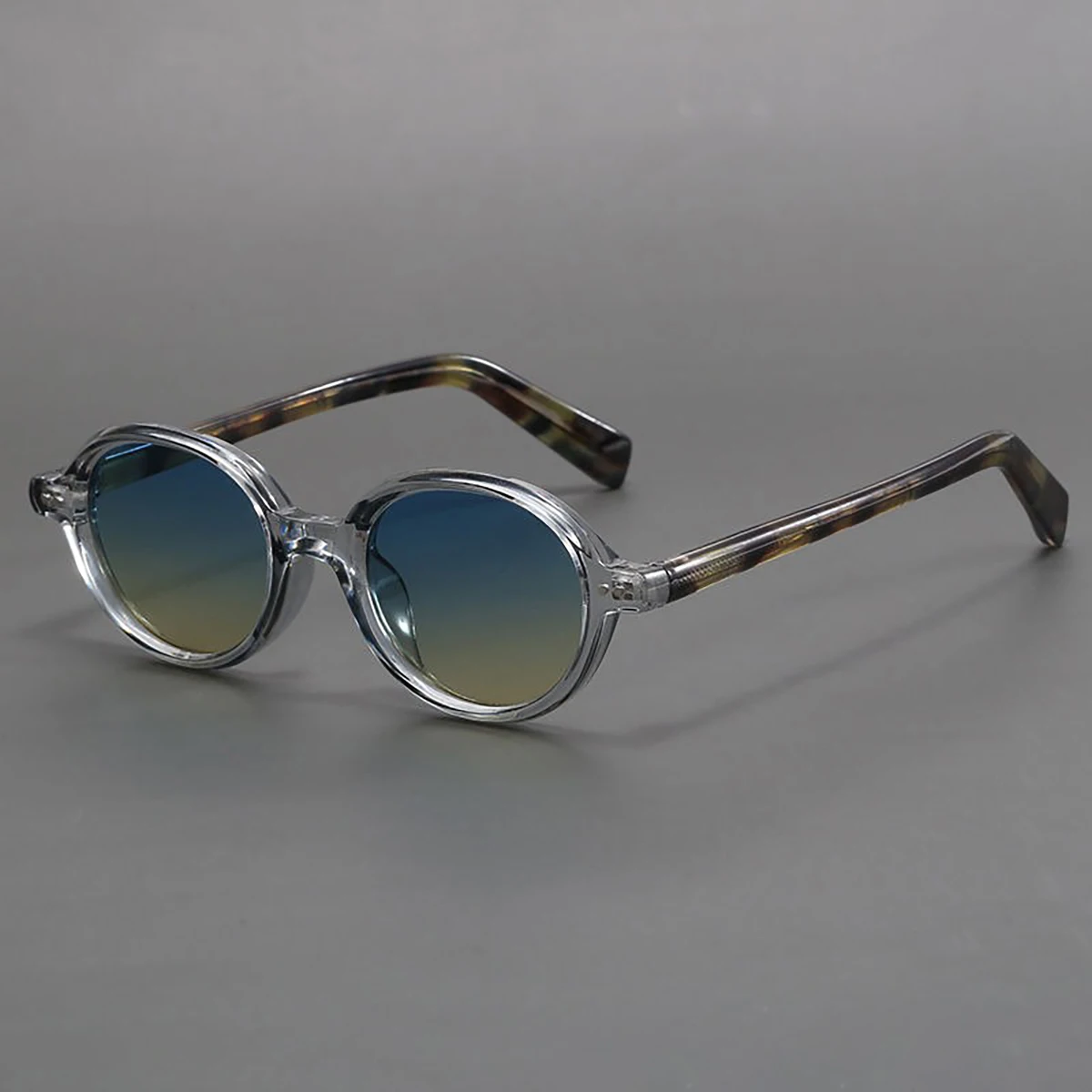 Acetatowe małe okrągłe okulary przeciwsłoneczne spolaryzowane męskie japońskie unisex owalne okulary przeciwsłoneczne damskie Retro TR90 octanowe męskie — zdjęcie 5