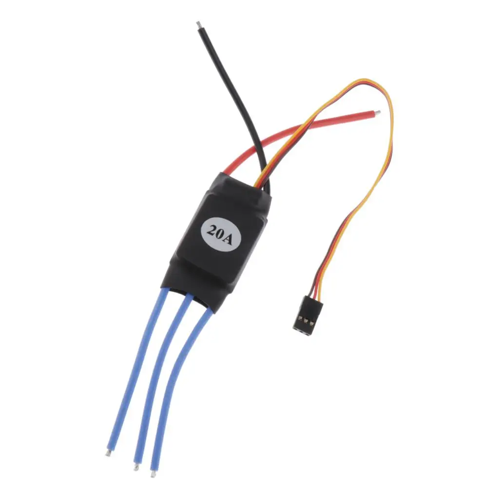 Quadcopter Spare Parts 20A Brushless ESC Metal Speed Controller for RC Car Brushless Motor 540
