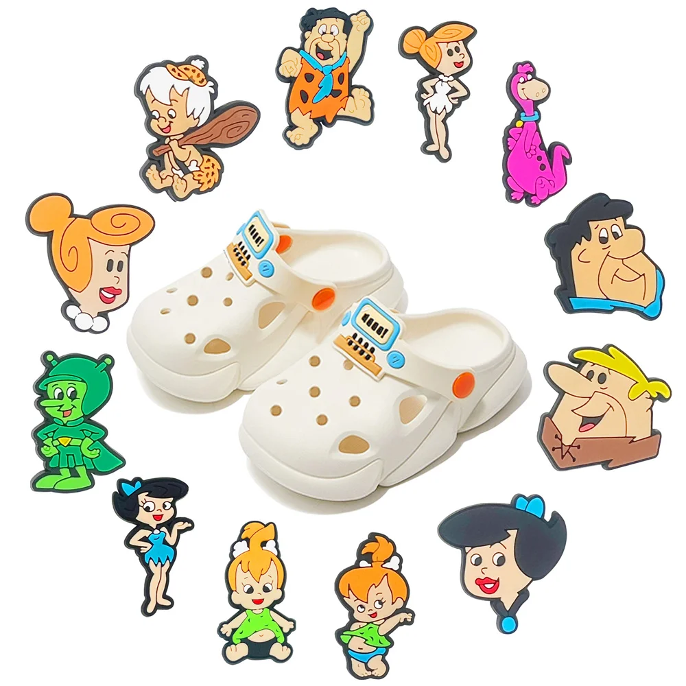 12-100pcs Cartoon Animation Shoe Charms PVC Shoes Accessories Decoration DIY Clog Sandal Garden Shoe Buckle Friend Party Gifts