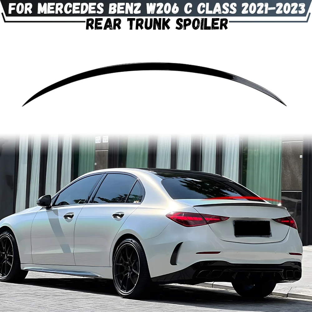 

Rear Tail Wing Trunk Lip Spoiler For Mercedes Benz W206 C Class C200 C260 C300 2021 2022 2023 Rear Trunk Spoiler Wing