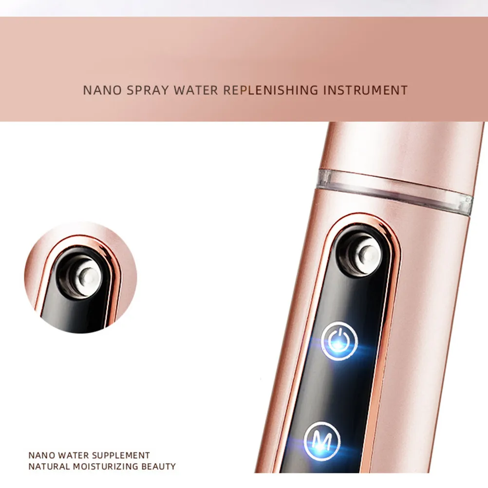 

Портативный нано-распылитель с сенсорным управлением, 35 мл, мини-увлажнитель для глубокого увлажнения кожи, длительное распыление, перезаряжаемый, цвет розовый