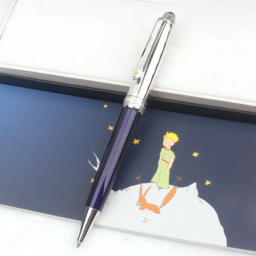 Luxury Little Prince Mb Ballpoint Pen Navy Blue Rollerball Pen Metal Office Writing Fountain Pen with Serial Number 163