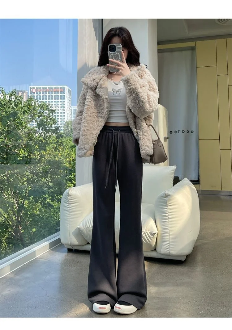

Bootcut Jeans Y2K Plus Size Women Tapes Straight Legged Office Japanes Big Dressing Stacked Ankle Floral Prints Tear Mid Waist