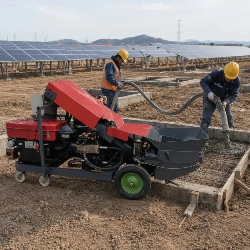 Hydraulic Trailer Concrete Pump Machine with Customized Features for Flexible Construction Concrete Conveying Work