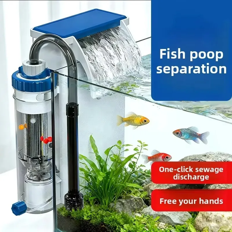 

Indoor Wall-mounted Waterfall Fish Tank Filter with Water Purification Circulation Oxygen Generation Three-in-one System