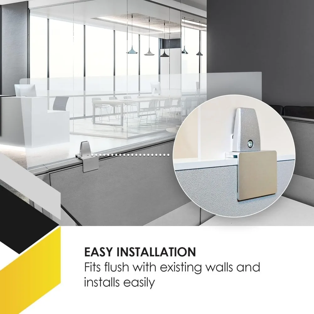Acrylic Mounted Large Brackets Quality Desk Privacy Panel & Divider for Your Office Cubicle-Increase Separation & Improve