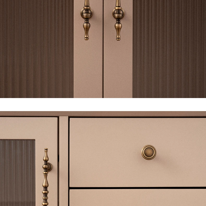 Antique brushed brass cupboard pull and furniture knob — supplier illustration 9