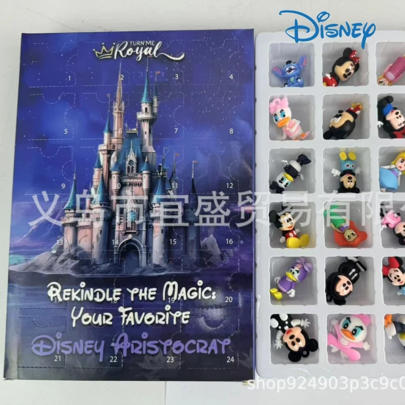2024 Stich Weihnachten Adventskalender Spielzeug Mickey Minnie Juguetes Advent Figur Spielzeug für Kinder 2024 Weihnachtsgeschenke Geben Sie Kinder