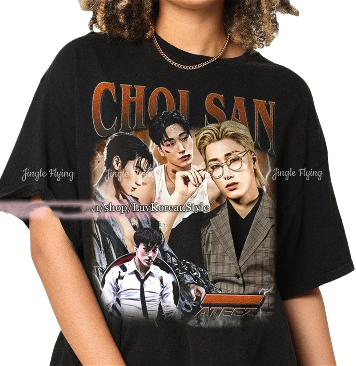 

Limited Choi San Ateez Korean Pop Tshirt Vintage Tribute Aesthetic Sweatshirt Personalized Gift For Women Retro Crewneck Sweatsh